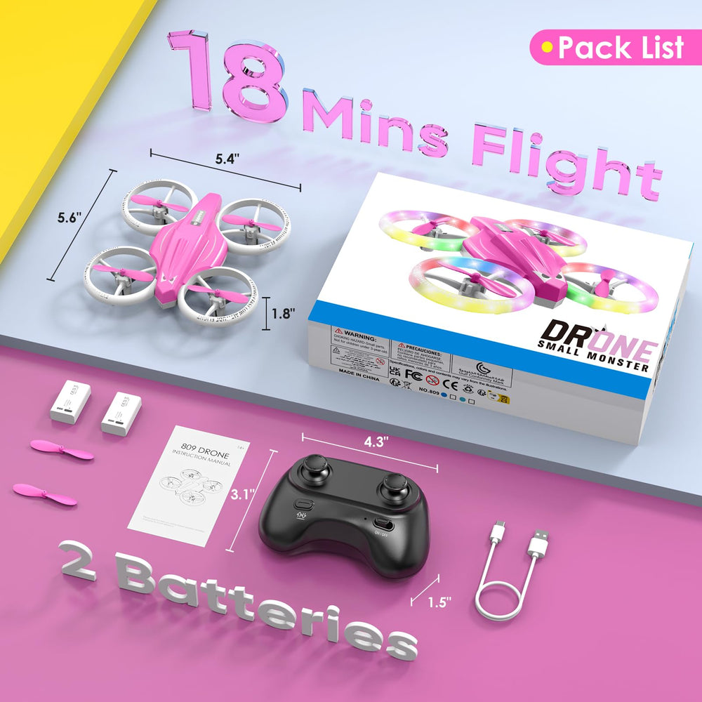 Lisoco pink indoor toy drone for safe, manageable play