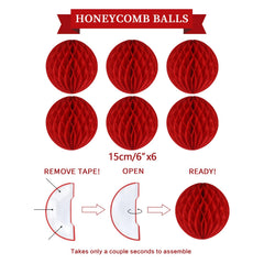 LITAUS 16-piece red decor kit forms a complete, ready-to-use party setup.