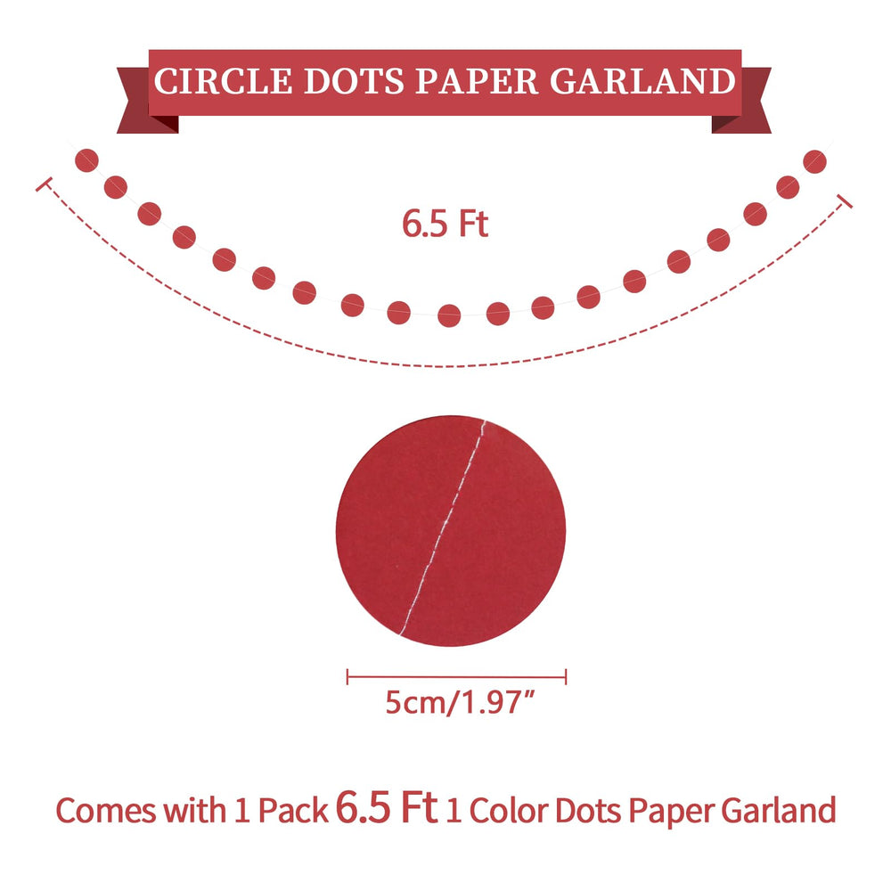 LITAUS red paper garland for cohesive wall decor and festive framing.