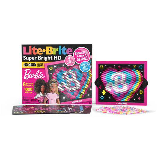 Lite Brite Barbie Edition: brighter grid for vivid, luminous artwork.