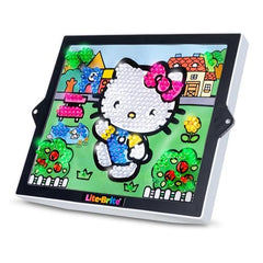 Lite-Brite ColorPOP Hello Kitty Kuromi daydream template sparks bold vivid glow for display.