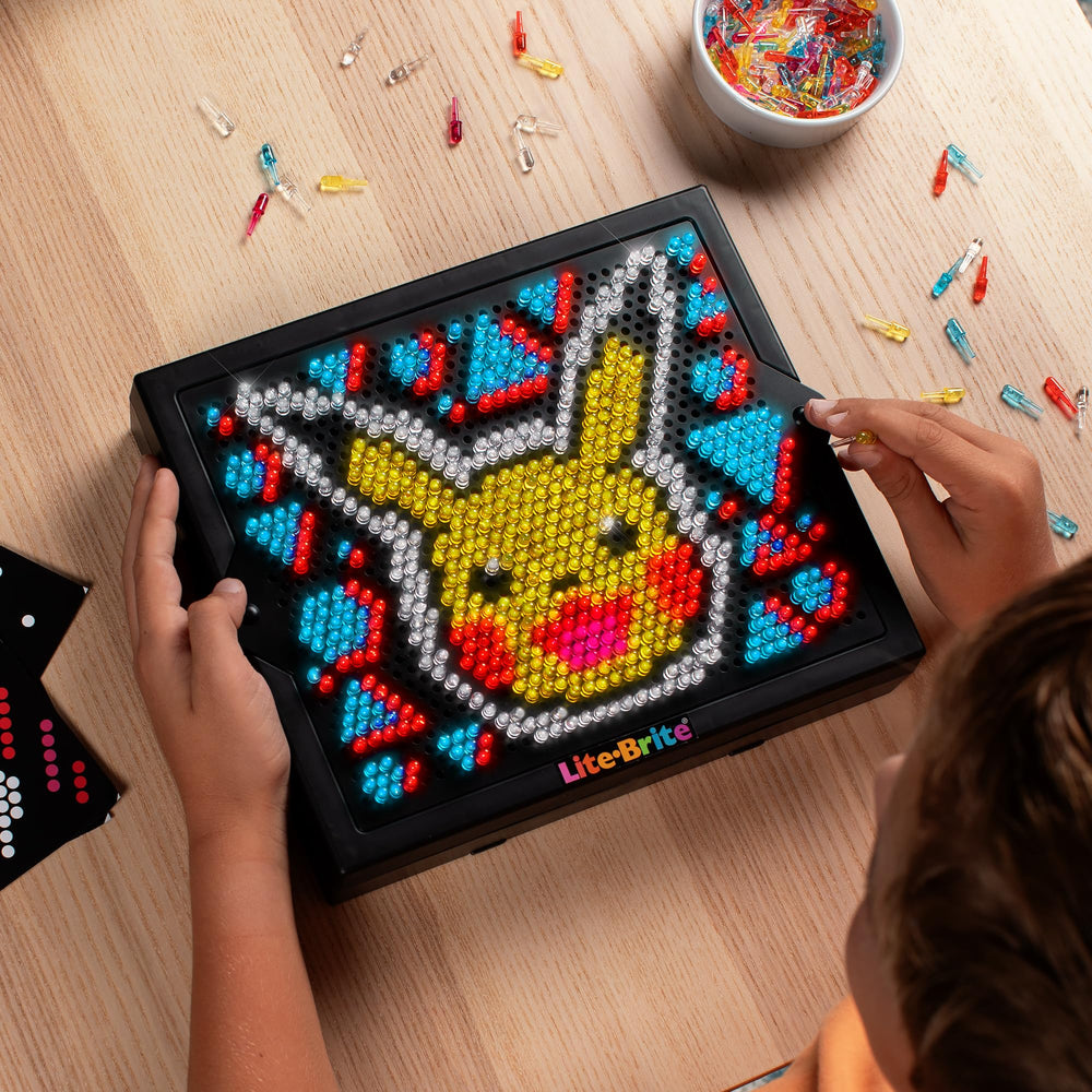 Lite Brite Super Bright HD Pokemon Edition 1,000 pegs add vivid Pokemon scenes