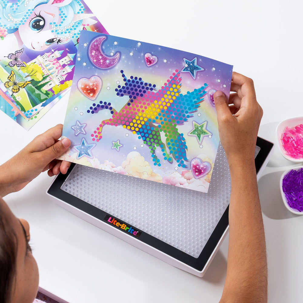 Lite-Brite ColorPOP 650 Mini-Pegs enabling precise, vivid designs