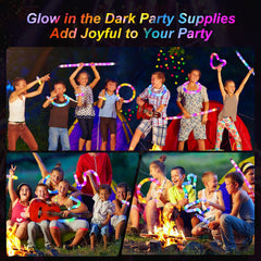 LitFP glow sticks brighten holiday party setups.