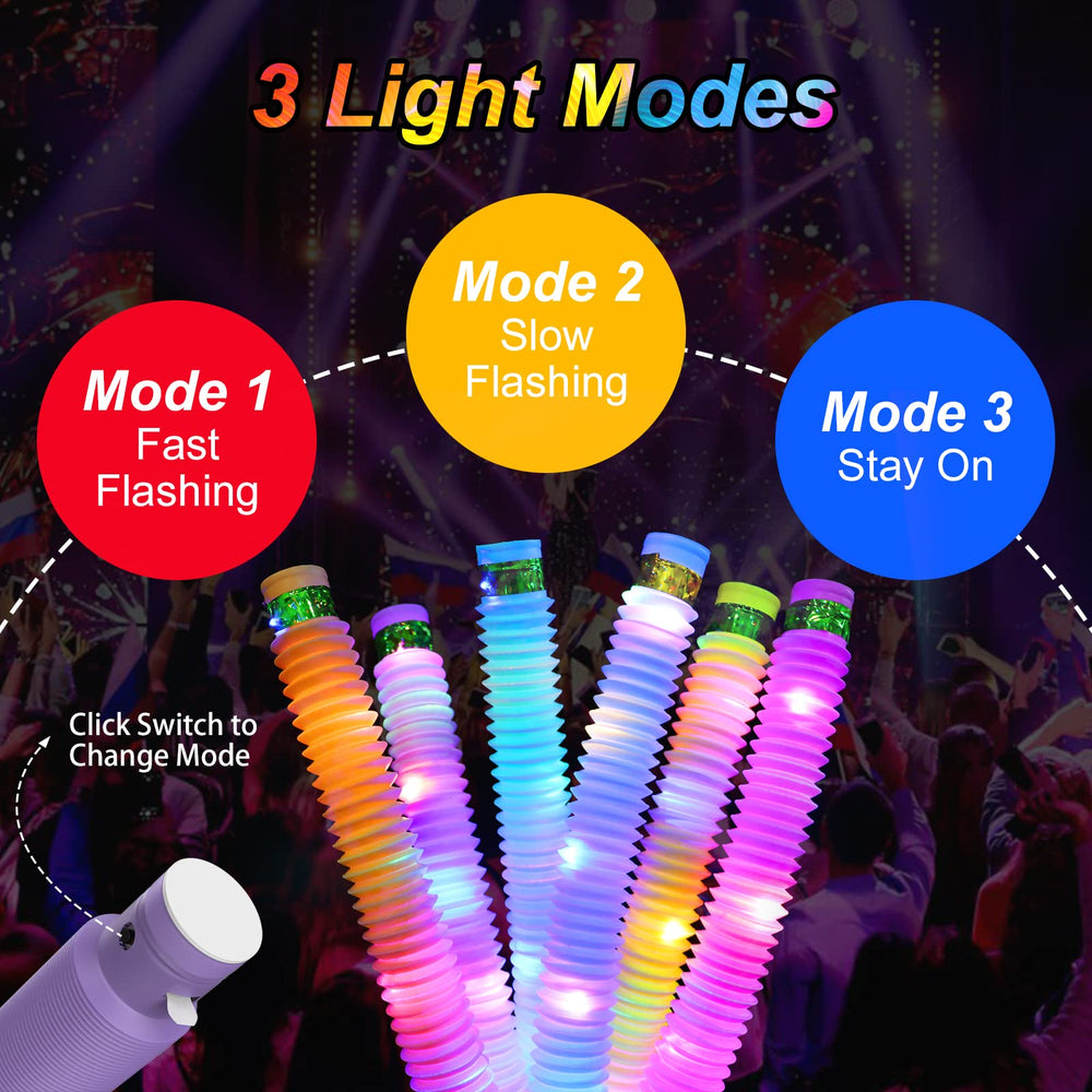 LITFP Pop tubes with three glow modes enhance event ambiance