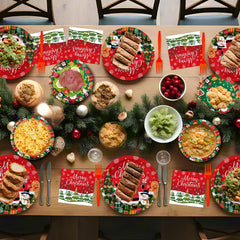 Litmitfu Christmas plates in two sizes for versatile serving options.