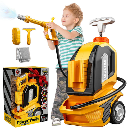 LITTCO Kids Clean Car Wash Toys set for imaginative play and fine motor skill development.
