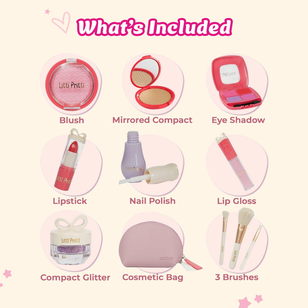 Litti Pritti lip gloss for shiny pretend makeup fun.