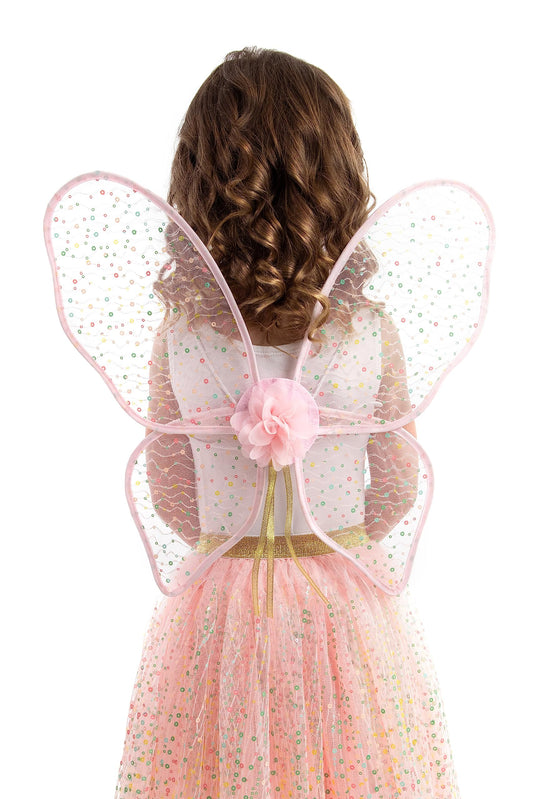 Little Adventures Shimmer Wings pink for imaginative dress-up and pretend play.