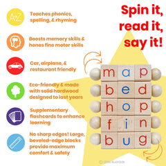 Little Bud Kids CVC flashcards double-sided for self-checks and word building