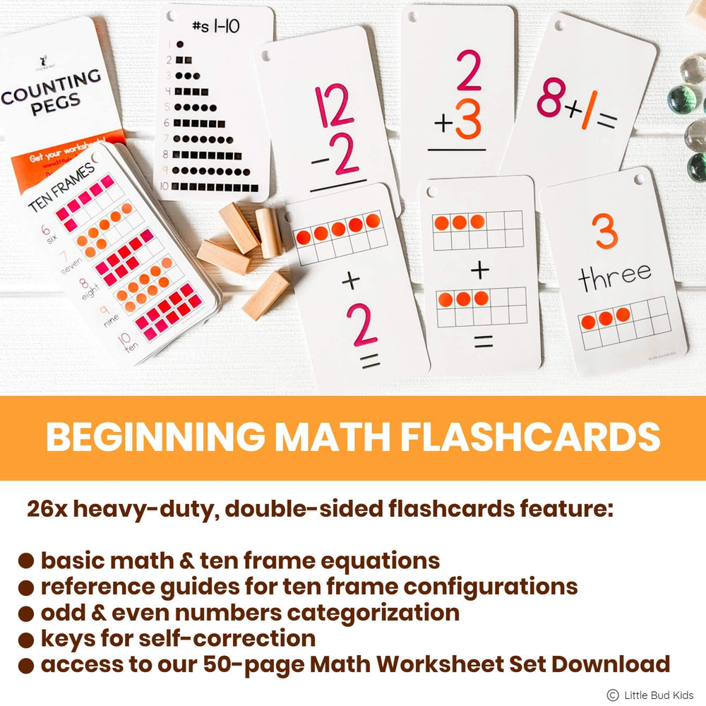Little Bud Kids movable numbers and signs support starting math operations.