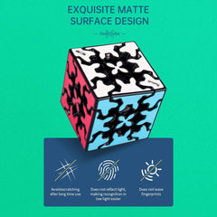 Little Golden Elephant Gear Cube 3x3 unboxing shows complete puzzle and guide.