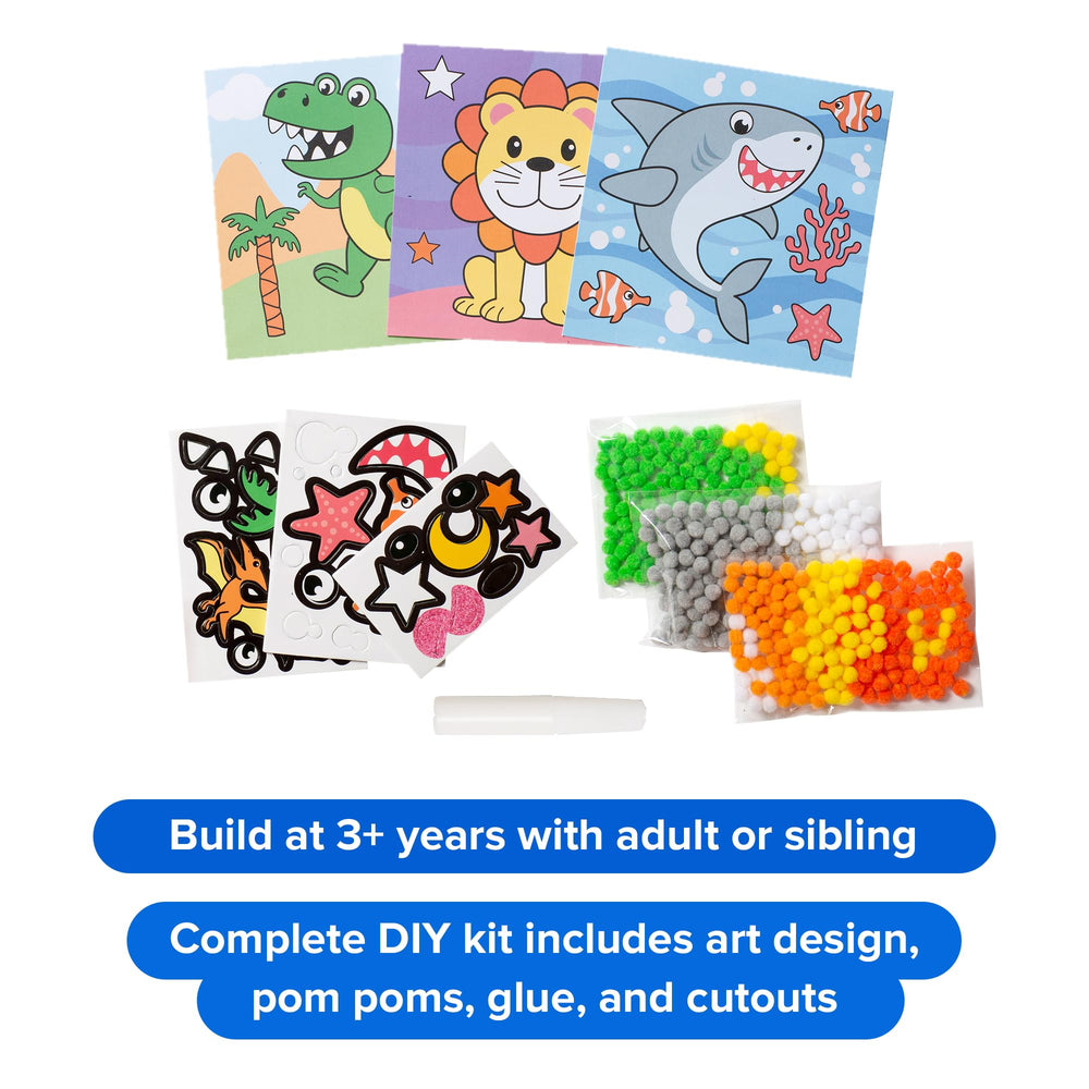 Little Jupiter dinosaur pom pom art panel inspires creative play