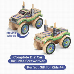 Little Jupiter Monster Truck 2 screwdriver included for kid-friendly assembly.