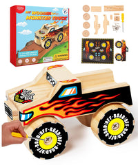Little Jupiter Monster Truck kit packaging invites kids to start building.