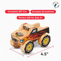 Little Jupiter Monster Truck screwdriver-included supports safe, hands-on tool practice.