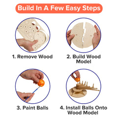Little Jupiter paint kit and brushes invite creativity while completing the model.