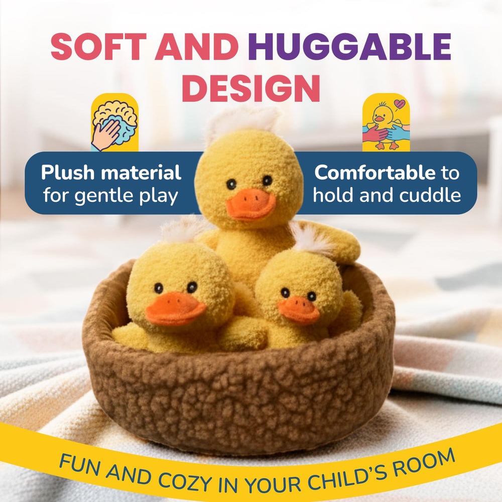 Little Jupiter safety-tested duck plush for peace of mind.