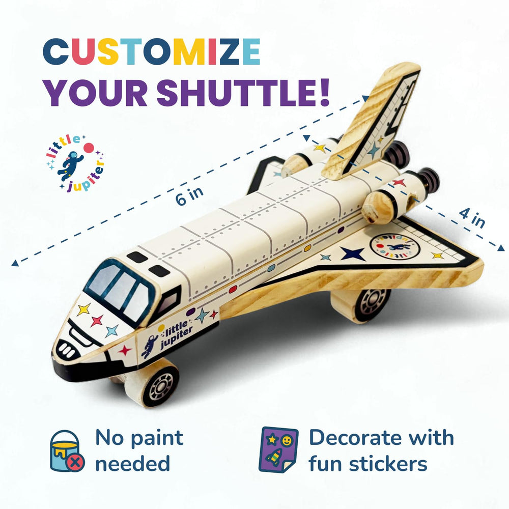 Little Jupiter Space Shuttle wheels enabling moving play