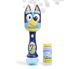 Little Kids BLUEY light and sound bubble wand, front view for engaging pretend play.