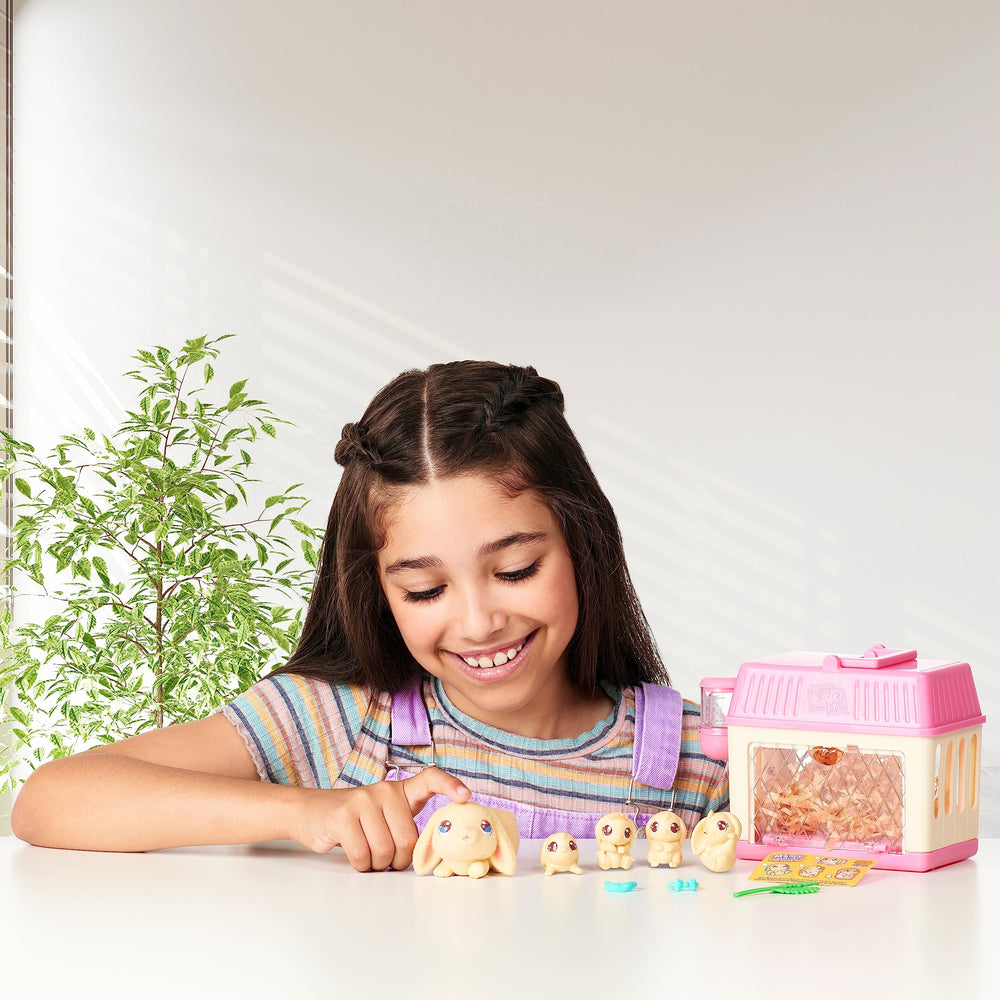 Little Live Pets baby bunnies revealed inside the toy house