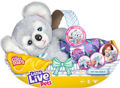 Little Live Pets Cozy Dozy Kip Koala on bedtime routine setup.