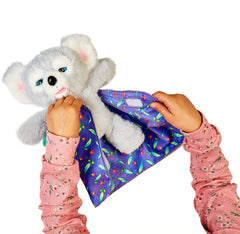 Little Live Pets Cozy Dozy Kip Koala in a bedtime scene with blanket for comfort.