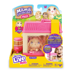 Little Live Pets Mama Surprise Minis bunny hutch with mom and babies for imaginative play