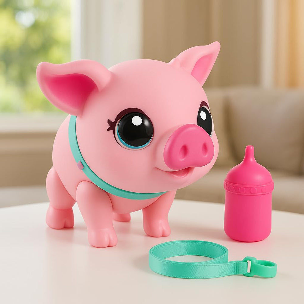 Little Live Pets Piggly bottle feeding sounds encourage nurturing roleplay.
