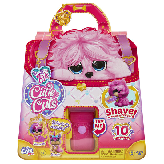 Little Live Scruff-A-Luvs Cutie Cuts pink puppy shave for grooming play