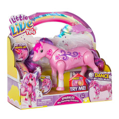 Little Live Pets Sparkles unicorn dancing action for imaginative play and smiles.