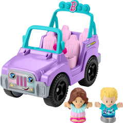 Little People Barbie Beach Cruiser car for toddler pretend play with music.