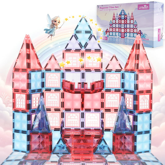 Little Pi 104pcs Frozen Princess Castle tiles invite imaginative building and fine motor play.