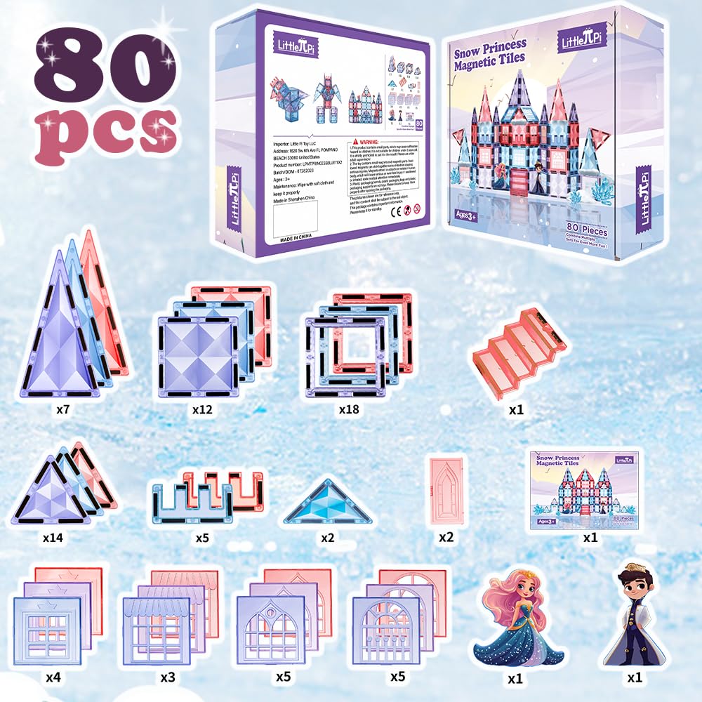 Little Pi Frozen Magnetic Tiles are gift-ready for birthdays or holidays with instant color joy.