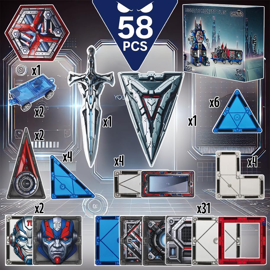 Premium ABS plastic ensures durable, smooth-edged play for endless robot battles