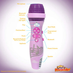 Little Pretender microphone with LED lights adds dramatic showtime ambiance