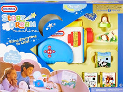 Little Tikes Story Dream Machine reading along: words projected while narration helps early literacy.