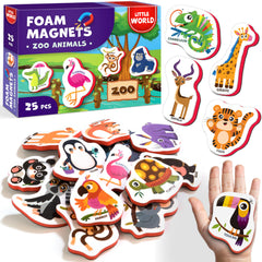 Little World fridge magnets designed for toddlers with soft, chunky grips.