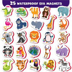 Little World zoo animal magnets encourage imaginative play and discovery.