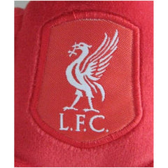 Liverpool FC mini bear on shelf, ideal fan display.