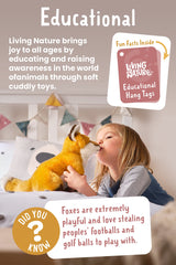 Living Nature educational tag shares fun rabbit facts.