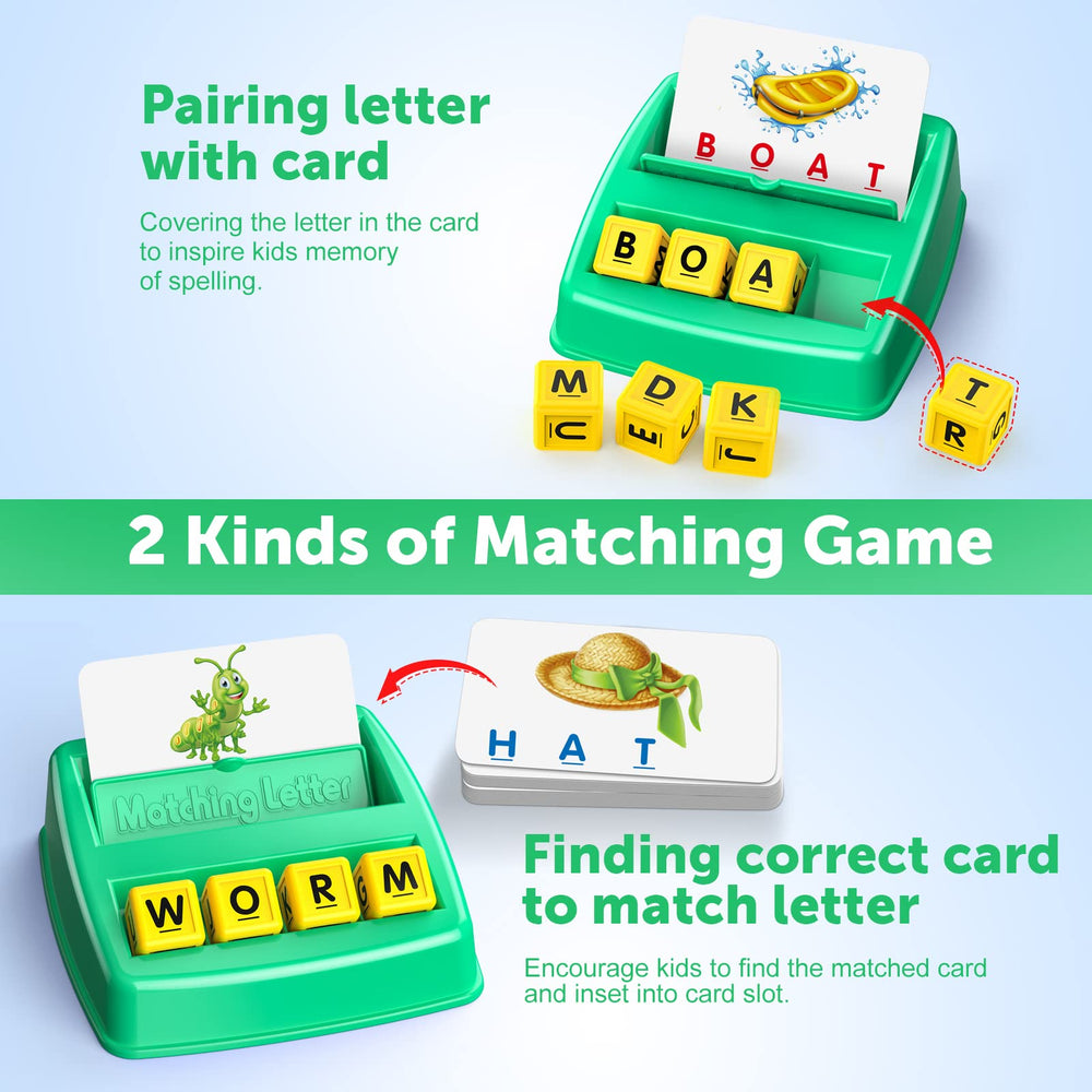 LIWIN LET'S GO letter cubes for engaging letter recognition and word building