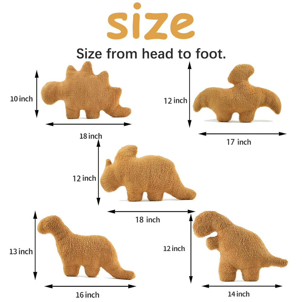 Lixzuch dino nugget pillow plush in a bedroom decor setup