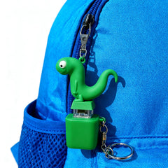 Lizard Button Keychain back button activation with playful sounds.