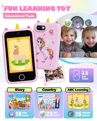 Lizzbey Kids Smart Phone 3.5-inch screen provides easy touch navigation.