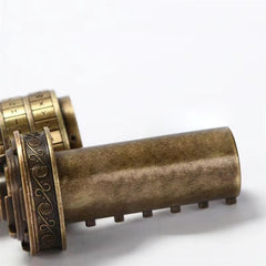 Hidden compartment in the LJOYKID cryptex bronze accommodates rings, cash, and keys