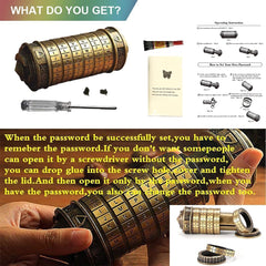 Romantic gift idea: the LJOYKID cryptex bronze suits anniversaries and proposals
