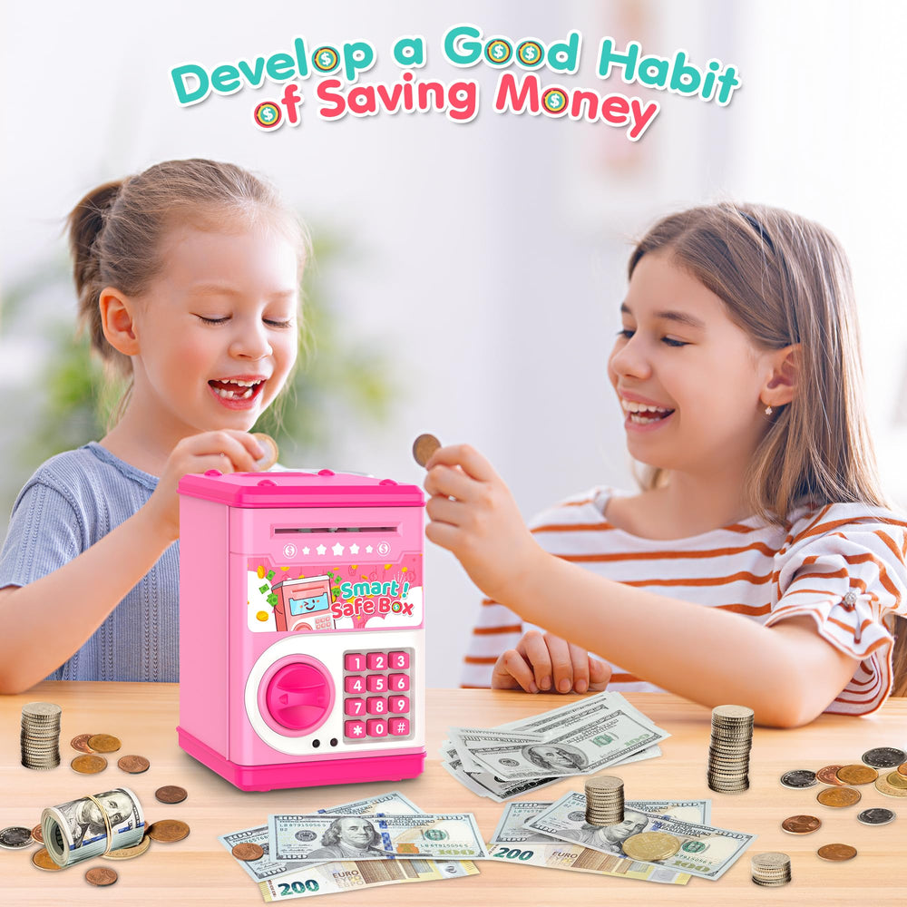 LJZJ real money saving box for practical money management by kids.