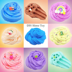 LKAXYTP butter slime kit colors spread in vibrant hues for color mixing fun.