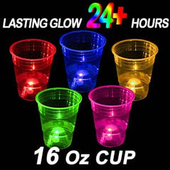 LLKMDSS multi-color LED glow cups suitable for night-time events.